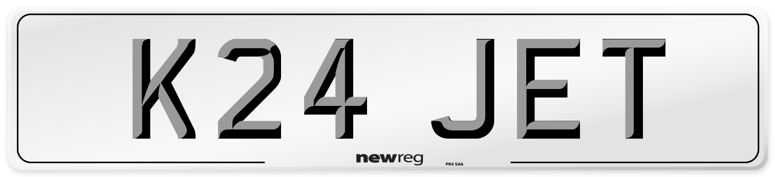 K24 JET Number Plate from New Reg